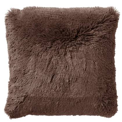 Dutch Decor sierkussen FLUFFY - 45x45 cm Chocolate Martini Bruin