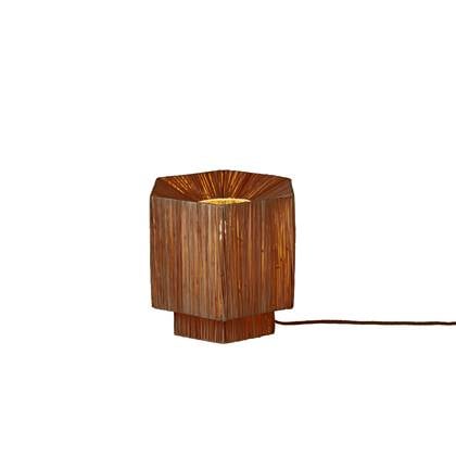 GOOD&MOJO Tafellamp Panama - Donker - 26x28x26cm Bruin