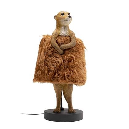 Kare Design Animal Fluff Tafellamp meerkat Bruin