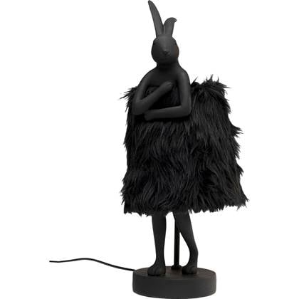 Kare Design Animal Fluff Tafellamp konjin 50cm Zwart