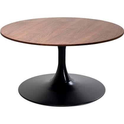 Kare Design Schickeria Salontafel 80cm walnoot en zwart Messing