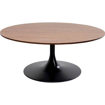 Kare Design Schickeria Salontafel 110cm walnoot en zwart Messing