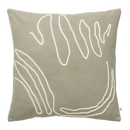 ferm LIVING Jot Sierkussen - Elm Green Groen, Beige
