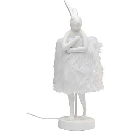 Kare Design Animal Fluff Tafellamp konjin 50cm Wit