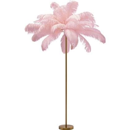 Kare Vloerlamp Feather Palm Pink 165cm