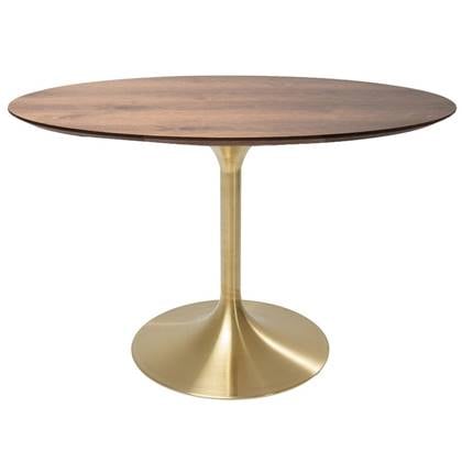 Kare Design Invitation Tafel 120 Cm - Walnoot - Messing Bruin