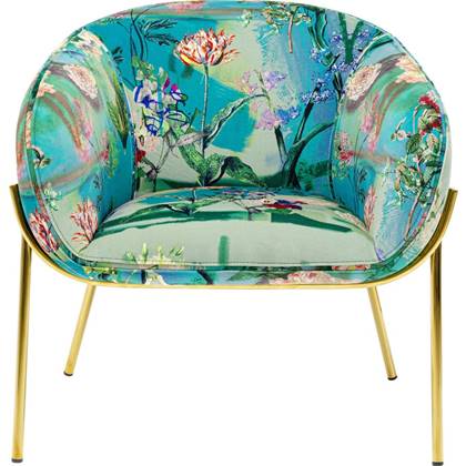 Kare Design Paradise Fauteuil - Bloemenprint Multicolor