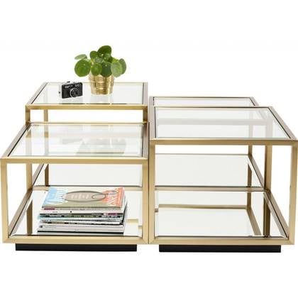 Kare Design Salontafel Luigi - Set Van 4 - Goud