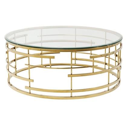 Kare Design Jupiter Salontafel - Glas|Goudkleurig Metaal