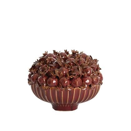 Light&living Vaas deco Ø28,5x23 cm POMEGRANATE keramiek bordeaux Rood
