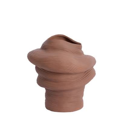 Light & Living Light&living Vaas deco 33,5x32x34 cm LUZZ mat terra Bruin