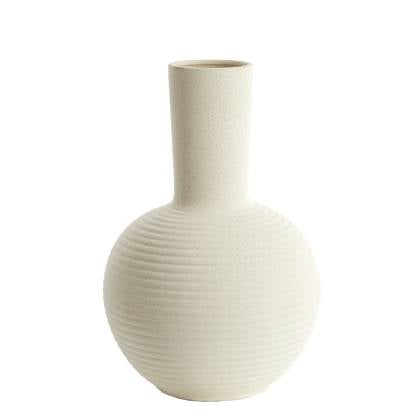 Light&living Vaas deco Ø34x52 cm ULLOA keramiek mat crème Wit