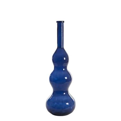 Light&living Vaas Ø33x100 cm VENERIO glas glans donker Blauw