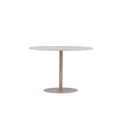 Svea - Zuna ronde eettafel - ø110 cm - marmerlook - beige Taupe