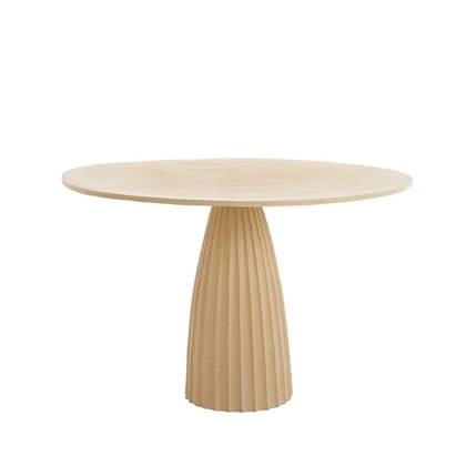 Light & Living Veglia eettafel Ø120x78 cm - mat zand|licht Bruin