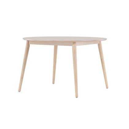 Svea - Ugo ronde eeettafel - ø120 cm - rubberhout - whitewash Crème