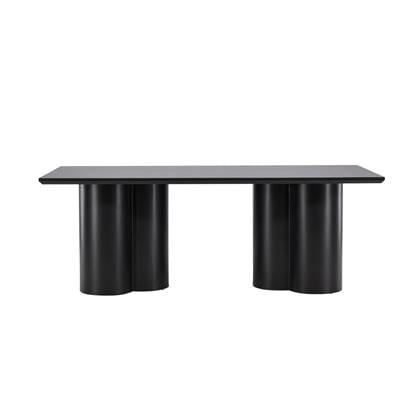 Svea - Rova rechthoekige eettafel - 100 x 210 cm - Zwart