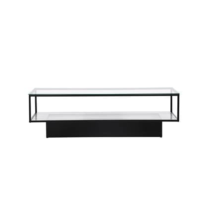 Svea - Mia glazen salontafel - 130 x 60 cm - Zwart