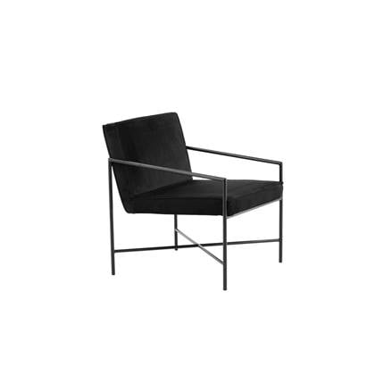 Svea - Nara fauteuil - velvet - Zwart