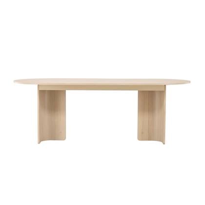 Svea - Tommaso ovale eettafel - 100 x 220 cm - whitewash Crème