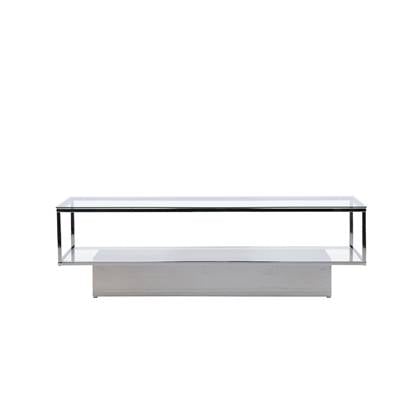 Svea - Mia glazen salontafel - 130 x 60 cm - zilver