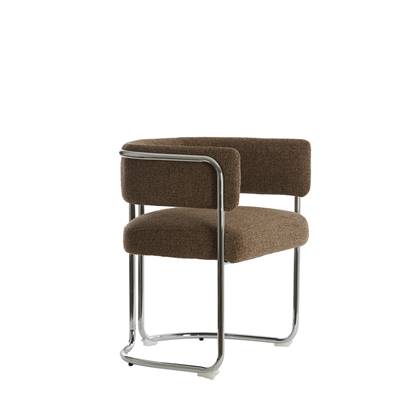 Light&living Eetkamerstoel 56x52x72 cm ADANTE donker +chroom Bruin