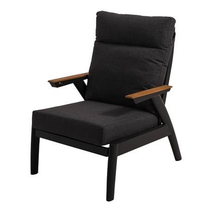 Lesli Living Loungestoel Florence Alu - Zwart