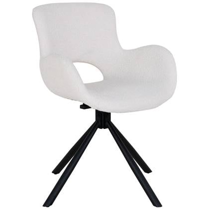 House Nordic Amorim Gebroken Wit Bouclé Draaistoel set van 2
