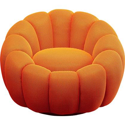 Kare Design Peppo Bloom Draaifauteuil Oranje