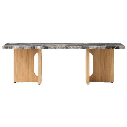 Audo Copenhagen Androgyne salontafel 120x45 naturel eiken, Grey Galaxy Grijs