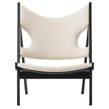 Audo Copenhagen Knitting fauteuil zwart eiken Barnum Bouclé Beige