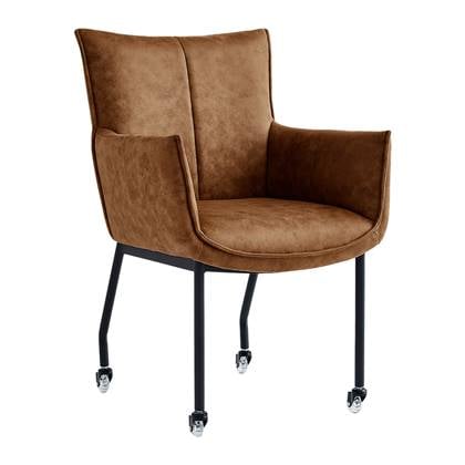 By fonQ Vero Eetkamerstoel - Microleder - Cognac