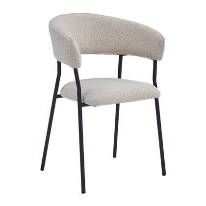 By fonQ Fiora Eetkamerstoel - Bouclé - Taupe