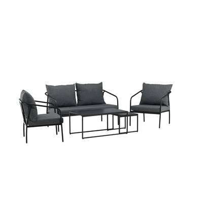 Fjôrd - Tuinset Zwart|Grijs - Staal - Sopot