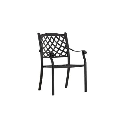 Fjôrd - Tuinstoel Zwart - Aluminium - Óbidos - Set van 4