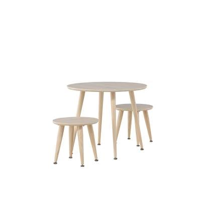 Fjôrd - Kindertafel Naturel Ø60cm - MDF - Kids Bruin