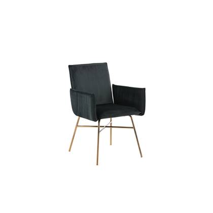 Fjôrd - Eetkamerstoel Zwart|Koper- Velvet - Petra