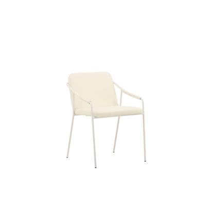 Fjôrd - Eetkamerstoel Beige - PU Leer - Tvist - Set van 2