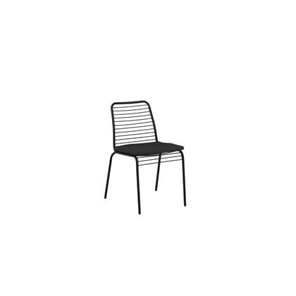 Fjôrd  Tuinstoel Zwart - Aluminium - Panjin - Set van 2