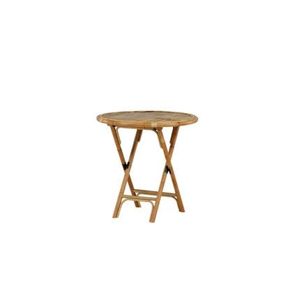 Fjôrd - Bistrotafel Naturel Ø80cm - Rotan - Cane Bruin
