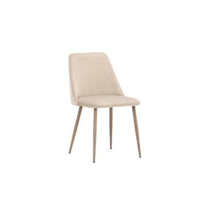 Fjôrd - Eetkamerstoel Mokka Bruin - Velvet - Night - Set van 2