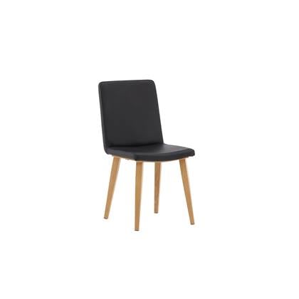 Fjôrd - Eetkamerstoel Zwart|Naturel - PU Leer - Today - Set van 2