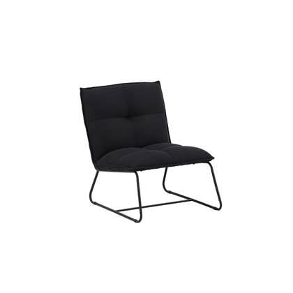 Fjôrd - Fauteuil Zwart - Linnen - Madison