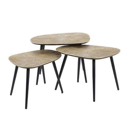 Giga Meubel - Salontafel Brons - 62x51x43cm - Set Van 3 - Ray