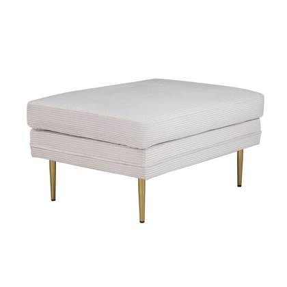 Fjôrd - Poef Beige|Goud - Ribstof - Boom