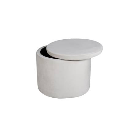 Fjôrd - Poef Beige Met Opbergruimte - Velvet - Dunken