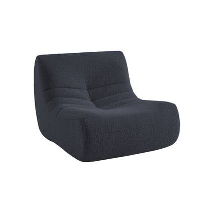 sweeek - Fauteuil in alpaca stof, 1 zitplaats Blauw