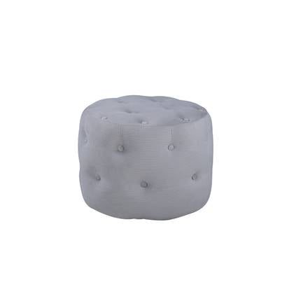 Fjôrd - Poef Grijs Ø55cm - Ribstof - Benjamin