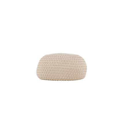 Fjôrd - Poef Beige Ø45cm - Polyester - Sam