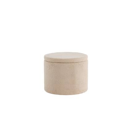 Fjôrd - Poef Beige Met Opbergruimte - Teddy - Dunken